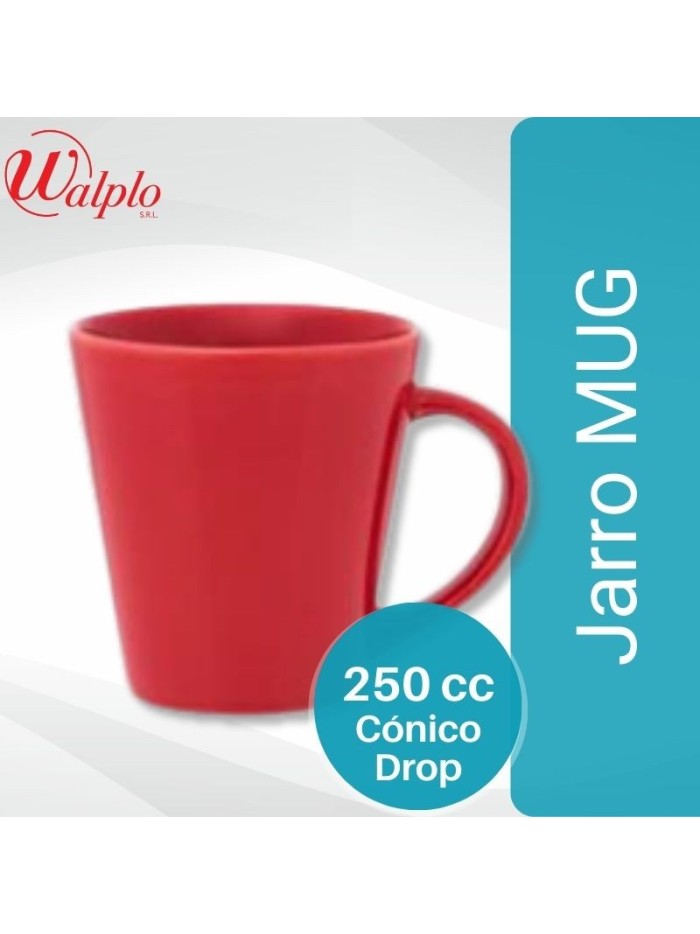 Comprar Jarro MUG 250CC Conico Drop Rojo 0760 Mayorista al Mejor Precio!