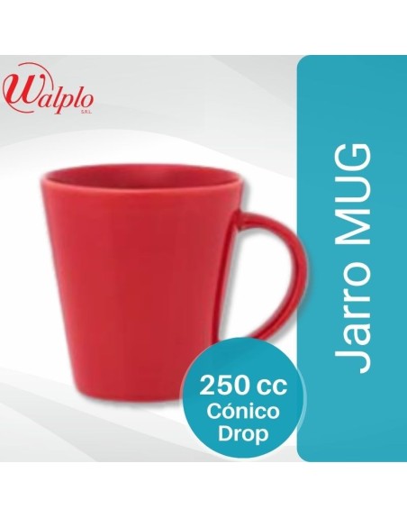 Comprar Jarro MUG 250CC Conico Drop Rojo 0760 Mayorista al Mejor Precio!