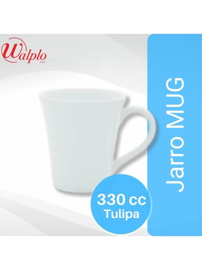 Comprar Jarro MUG 330 CC Tulipa Blanco DEC802 Mayorista al Mejor Precio!