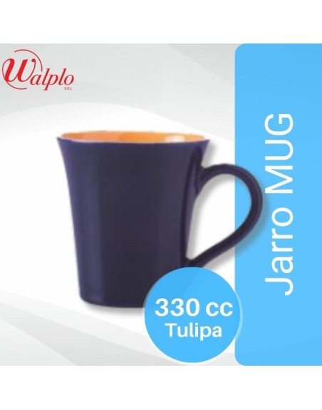 Comprar Jarro MUGS 330 CC Tulipa AZUL/Naranja Mayorista al Mejor Precio!