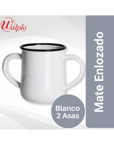 Comprar Mate Enlozado 2 ASAS Blanco Mayorista al Mejor Precio!