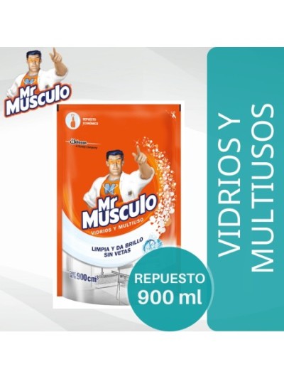 Comprar Mr. Musculo Vidrios y Multiuso Doypack Repuesto 900 ml Mayorista al Mejor Precio!