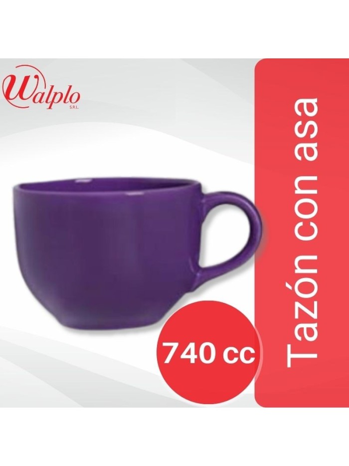 Comprar Tazon Con asa 740 CC Violeta DEC0765 Mayorista al Mejor Precio!