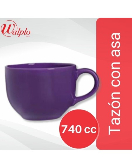 Comprar Tazon Con asa 740 CC Violeta DEC0765 Mayorista al Mejor Precio!