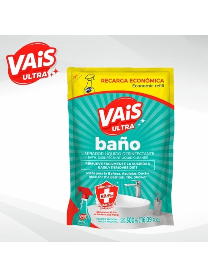 Vais Limpia Baños Recarga Economica 500 ml