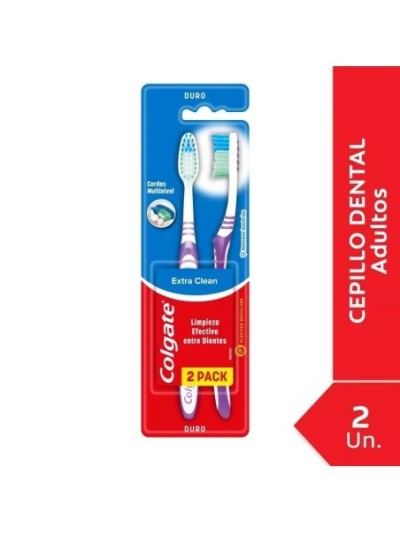 Comprar Cepillo Dental Colgate Extra Clean Duro Pack 2 uds Mayorista al Mejor Precio!