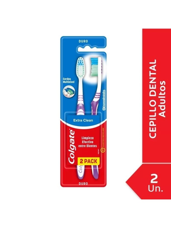 Comprar Cepillo Dental Colgate Extra Clean Duro Pack 2 uds Mayorista al Mejor Precio!