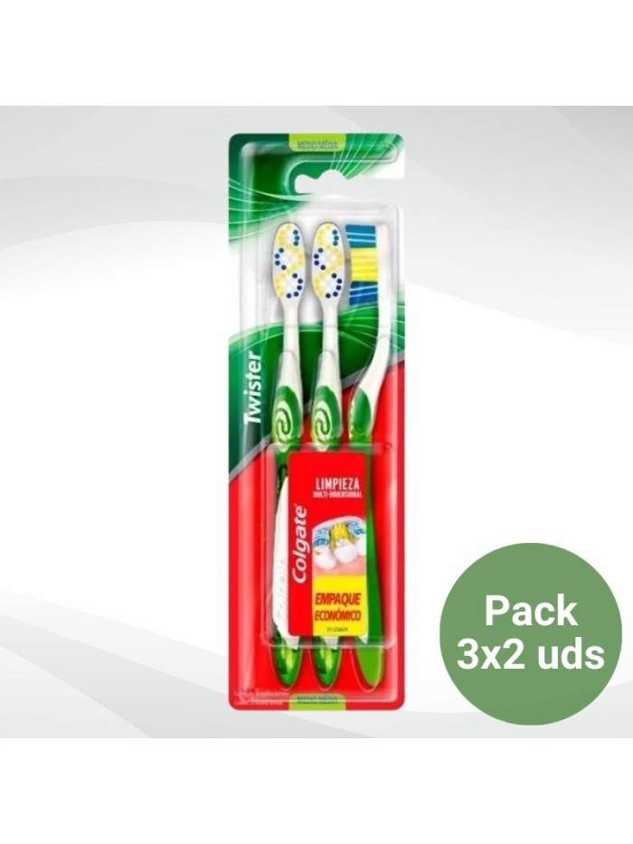 Comprar Cepillo Dental Colgate Twister Medio 3x2 uds Mayorista al Mejor Precio!