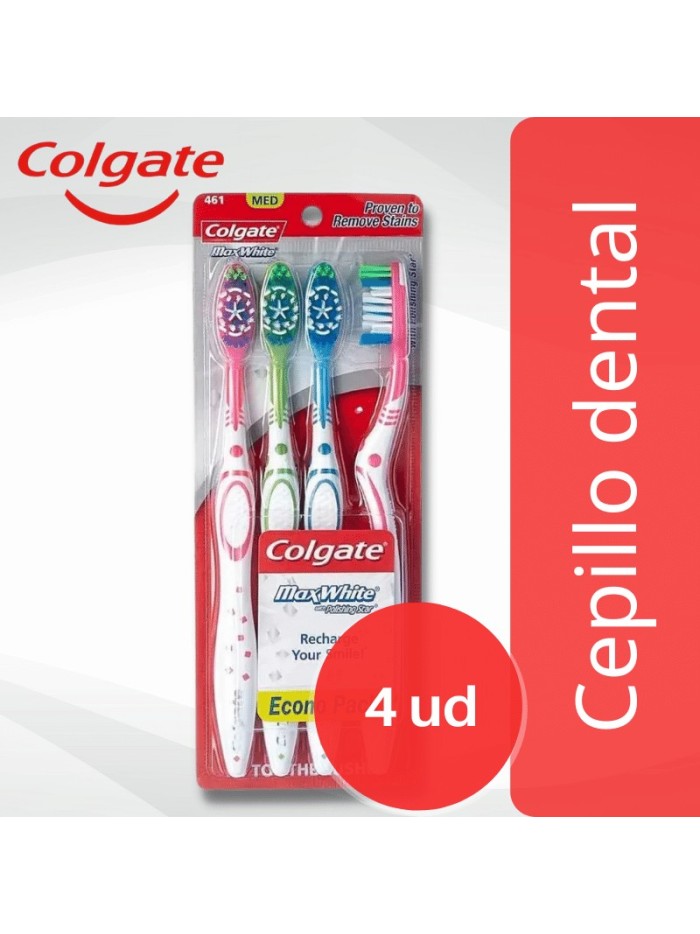 Comprar Cepillo Dental Colgate Max White Pack x 4 uds Mayorista al Mejor Precio!