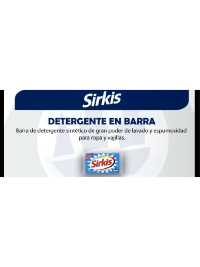 Sirkis Detergente en barra para lavado de Ropa 200 gr