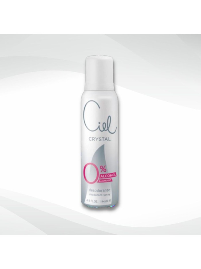 Desodorante Ciel Cystal 0 % Alcohol y Aluminio 144 ml