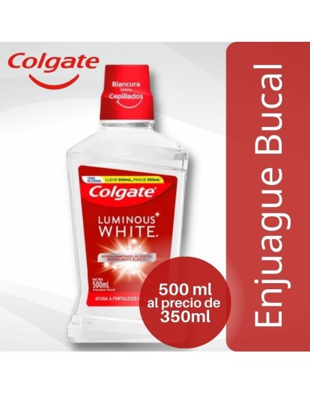 Comprar Enjuague Bucal Colgate Plax Luminous White 500 ml al precio de 350 ml Mayorista al Mejor Precio!