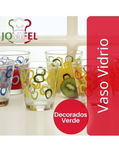 Comprar Jovifel Vaso Conico Circulos Verdes 370 ml Mayorista al Mejor Precio!