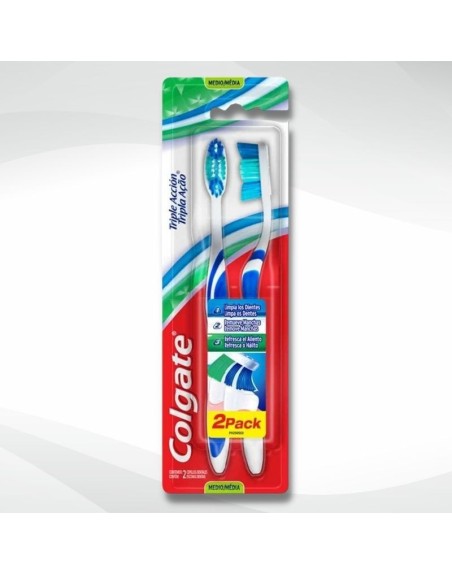 Comprar Cepillo Dental Colgate Triple Accion Medio x2 Pack 6X5 Mayorista al Mejor Precio!