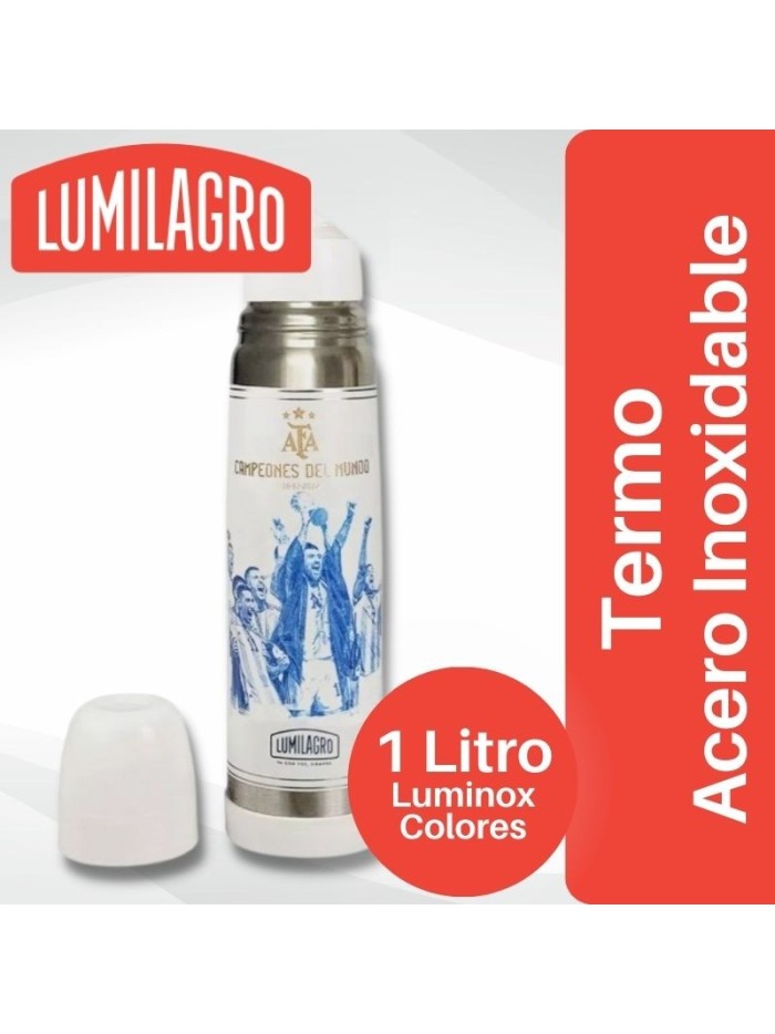 Comprar Termo Luminox Acero Inoxidable Selección Argentina Lumilagro Mayorista al Mejor Precio!