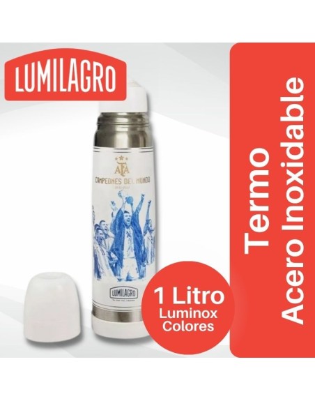 Comprar Termo Luminox Acero Inoxidable Selección Argentina Lumilagro Mayorista al Mejor Precio!