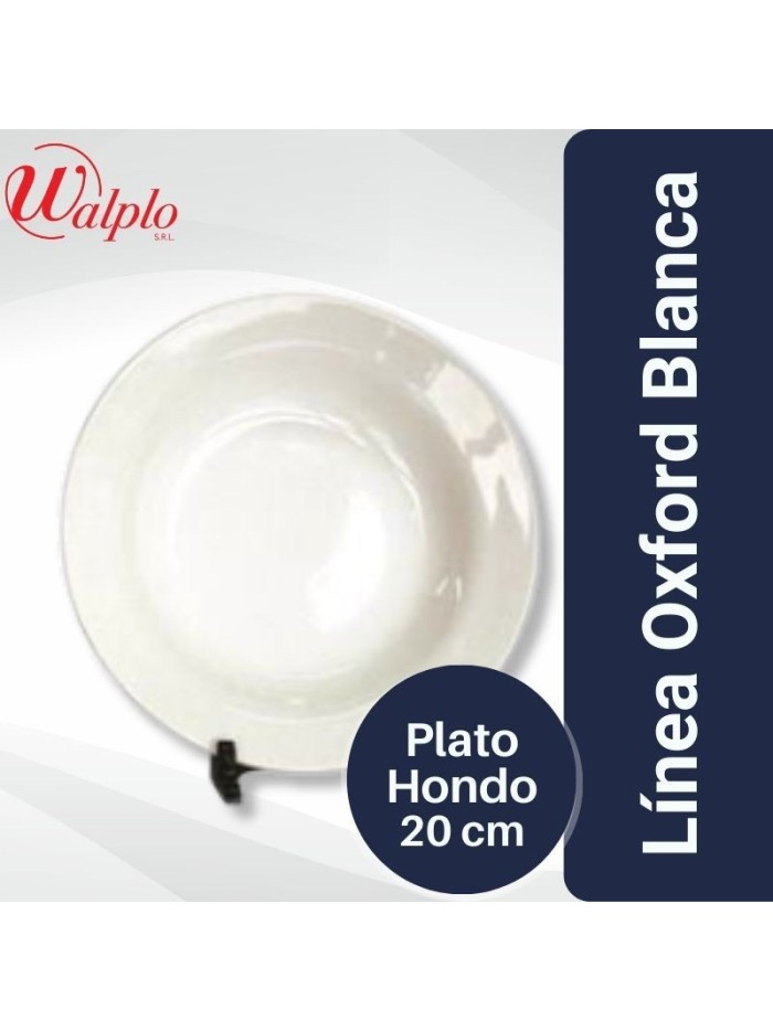 Comprar Plato Hondo Oxford Blanco 22 cm Mayorista al Mejor Precio!