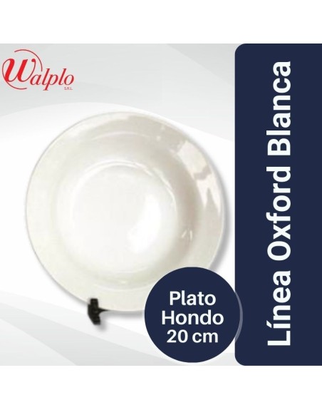 Comprar Plato Hondo Oxford Blanco 22 cm Mayorista al Mejor Precio!