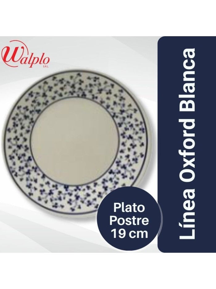 Comprar Plato Postre Oxford DEC.FLORES AZ.19CM24 Mayorista al Mejor Precio!