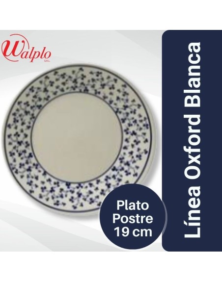 Comprar Plato Postre Oxford DEC.FLORES AZ.19CM24 Mayorista al Mejor Precio!