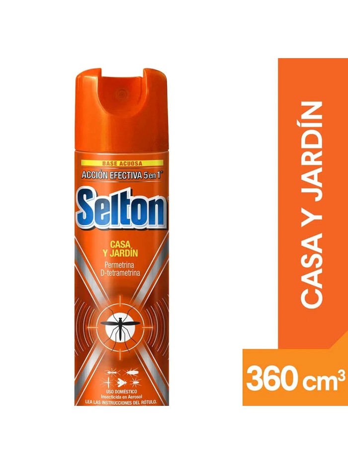 Comprar SELTON Mata Moscas y Mosquitos CASA Y JARDIN X 360 ML     06 Mayorista al Mejor Precio!
