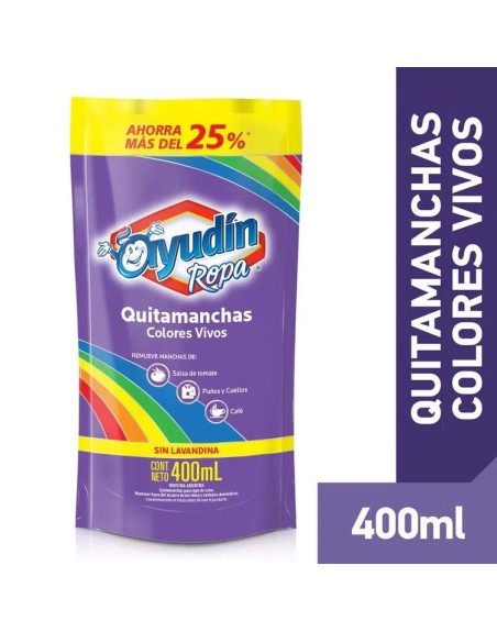 Comprar Ayudin Ropa Quitamanchas Colores Vivos 400 ml Mayorista al Mejor Precio!