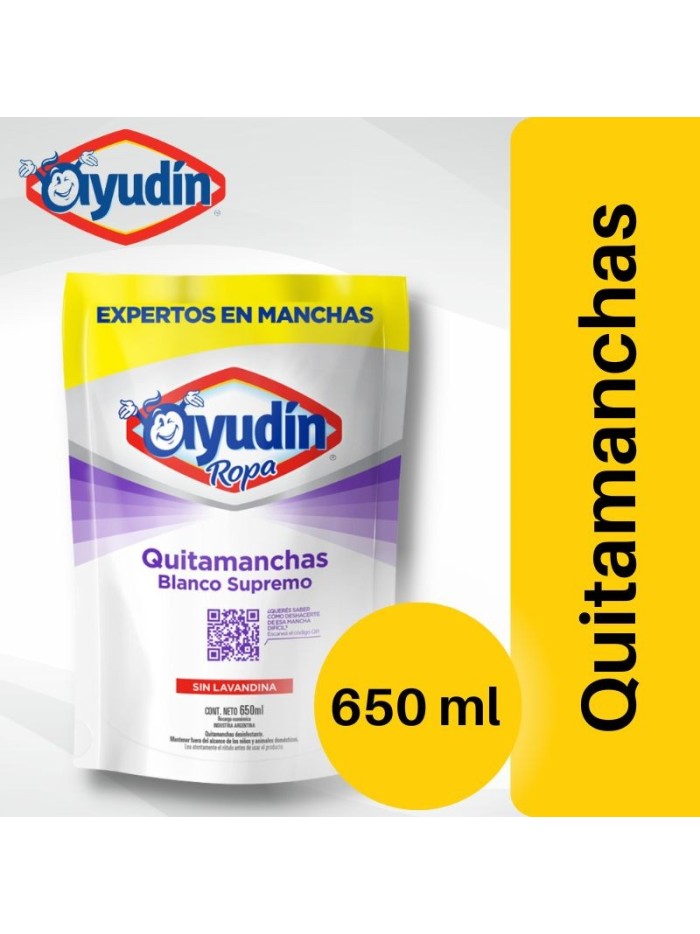 Comprar Ayudin Ropa Blancos Supremos 650 ml Doypack Mayorista al Mejor Precio!