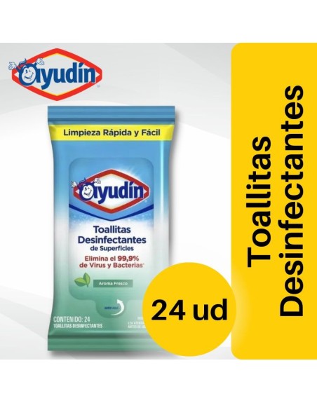 Comprar Ayudin Toallas Desinfectantes Aire Fresco 24 unidades Mayorista al Mejor Precio!