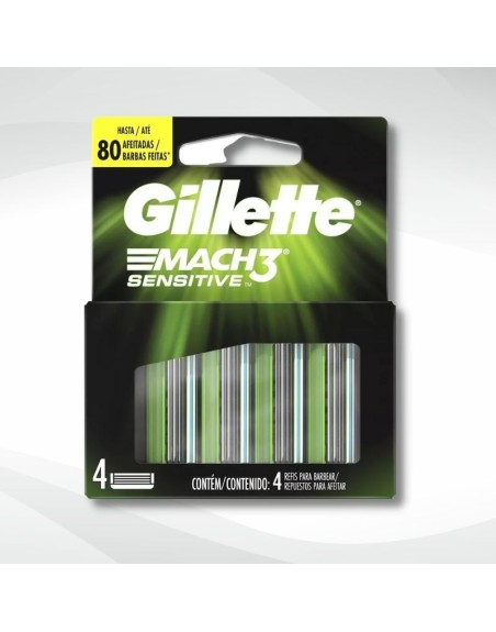 Comprar Cartucho Mach3 Sensitive x 4 uds Gillette Mayorista al Mejor Precio!