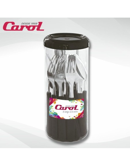 Comprar Juego de Cubiertos Color x 24 ud Frasco Surtido Carol Mayorista al Mejor Precio!