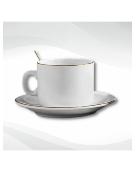 Tsuji Porcelana Blanca Oro 499Taza Desayuno sin plato