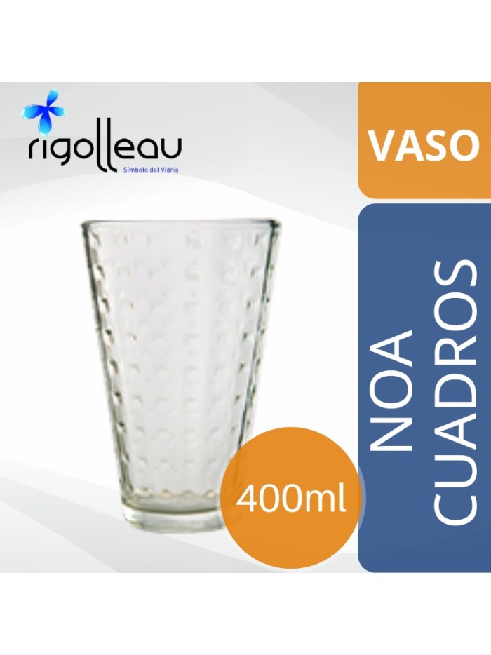 Comprar Vaso NOA CUADROS Flint TL 400 ml  62135 Mayorista al Mejor Precio!