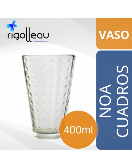 Comprar Vaso NOA CUADROS Flint TL 400 ml  62135 Mayorista al Mejor Precio!