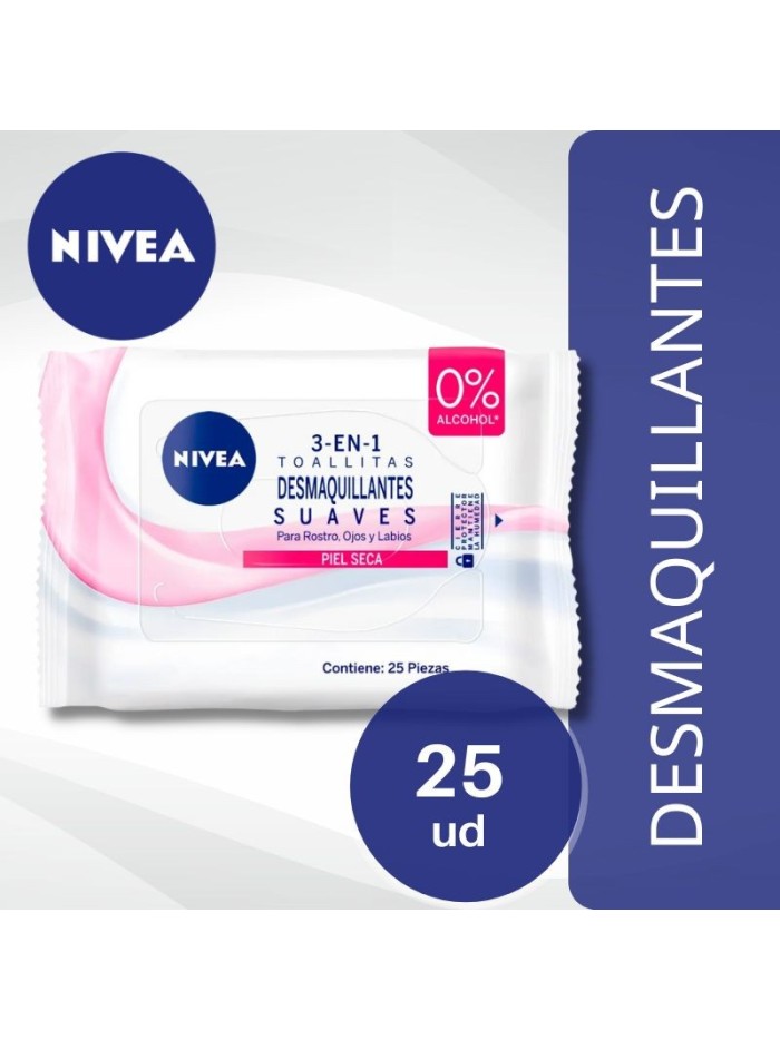 Comprar Nivea Toallitas Desmaquillantes SuaveS 25 ud Mayorista al Mejor Precio!