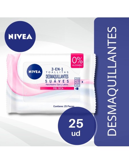 Comprar Nivea Toallitas Desmaquillantes SuaveS 25 ud Mayorista al Mejor Precio!