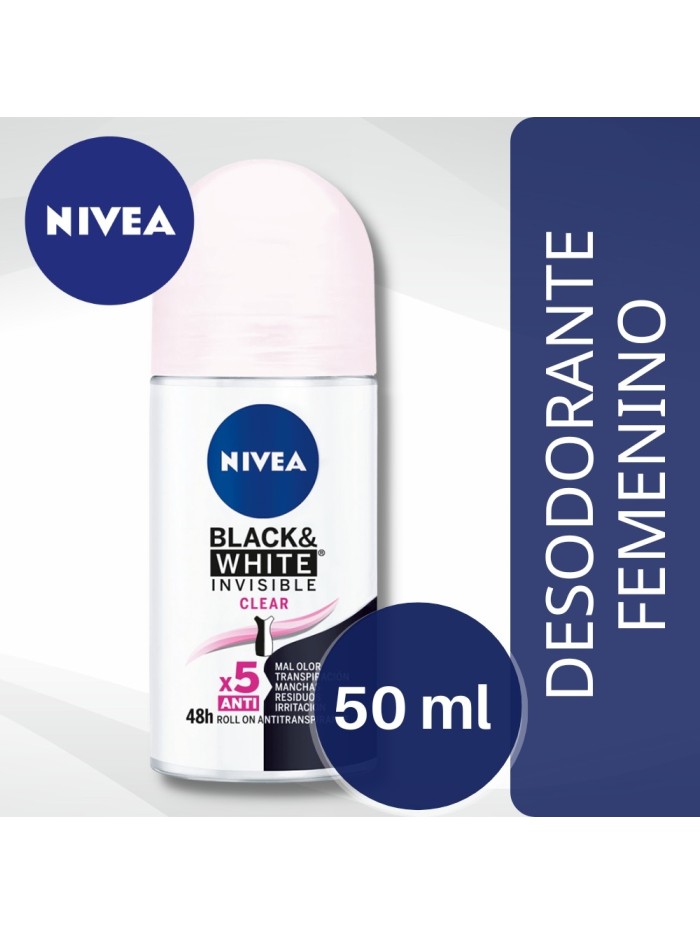 Comprar Nivea Roll-On Black & White Clear 50 ml Mayorista al Mejor Precio!