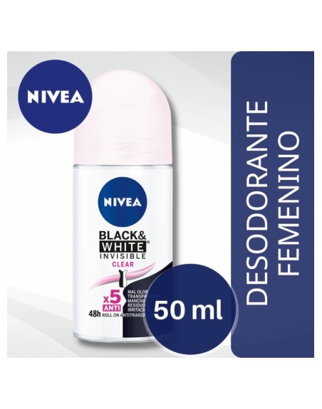 Comprar Nivea Roll-On Black & White Clear 50 ml Mayorista al Mejor Precio!