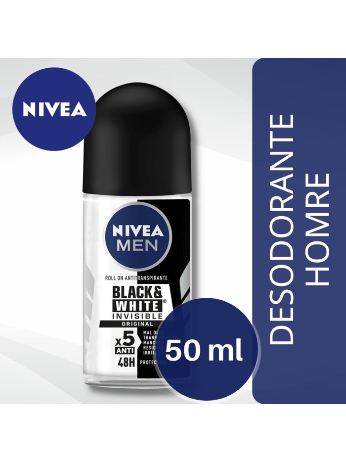 Comprar Nivea Roll-On Hombre Black & White 50 ml Mayorista al Mejor Precio!