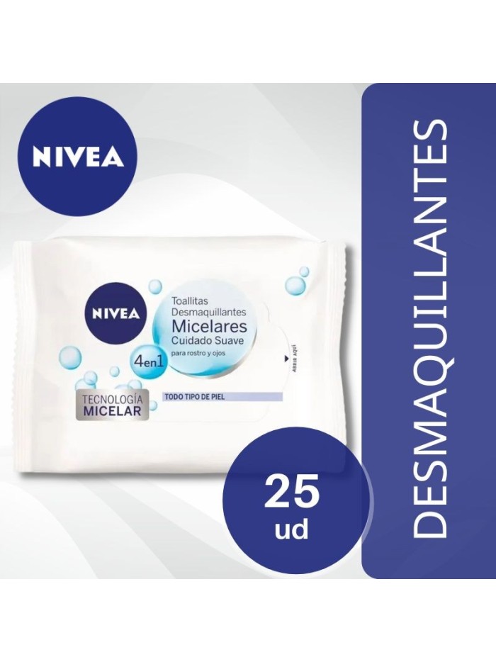 Comprar Nivea Toallitas Desmaquillantes Micelar 25 ud. Mayorista al Mejor Precio!