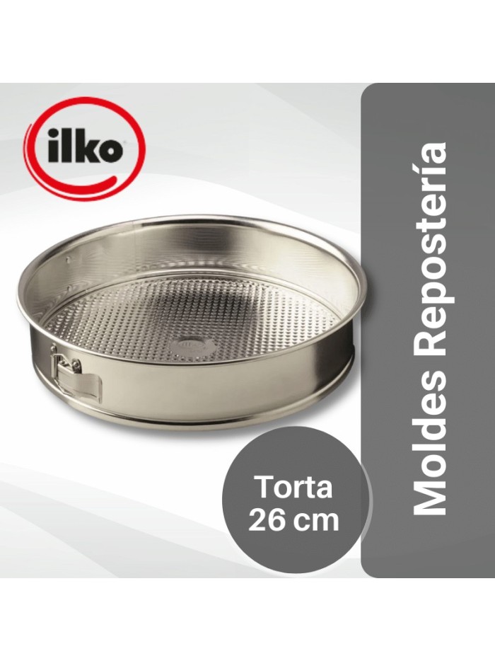 Comprar Ilko Molde Torta 26 cm Acero Estañado Desmontable Mayorista al Mejor Precio!