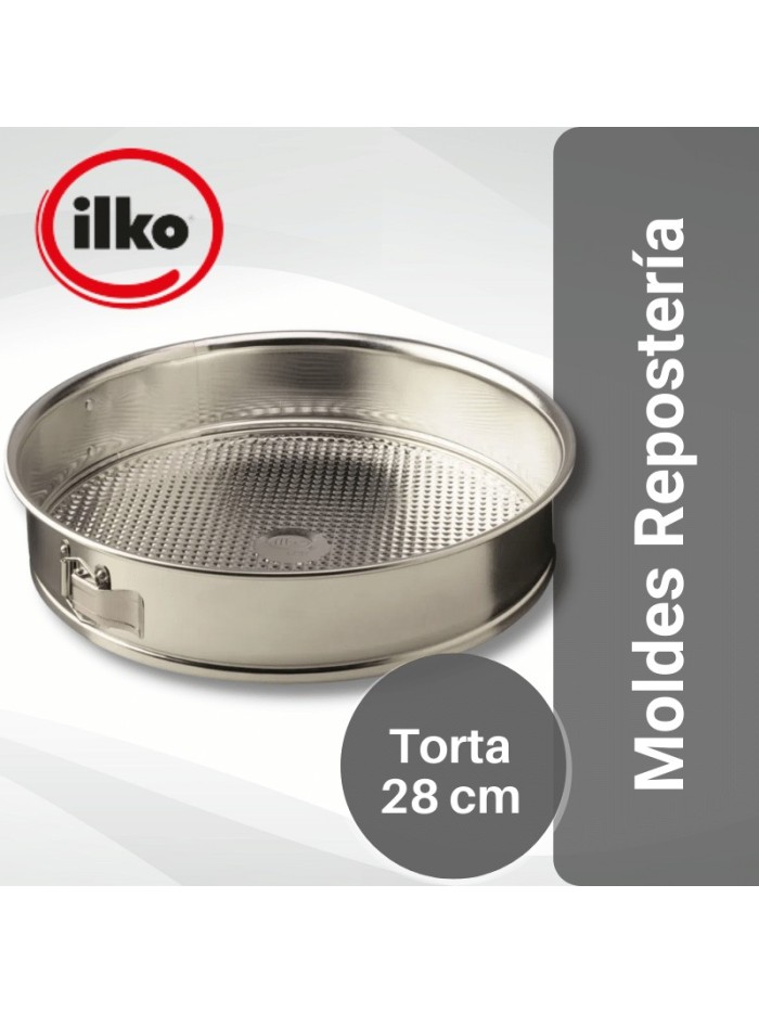 Comprar Ilko Molde Torta 28 cm Acero Estañado Desmontable Mayorista al Mejor Precio!