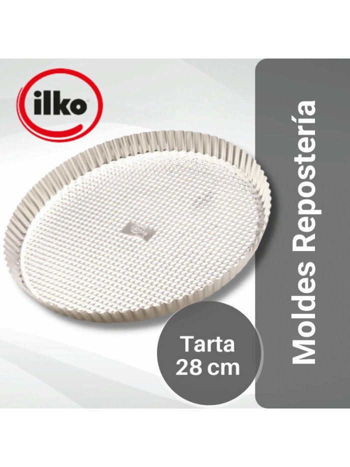 Comprar Ilko Molde Tarta 28 cm Acero Estañado Kuch-Pizza Mayorista al Mejor Precio!