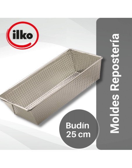 Comprar Ilko Molde Budin 25 cm Acero Estañado Rectangular Mayorista al Mejor Precio!