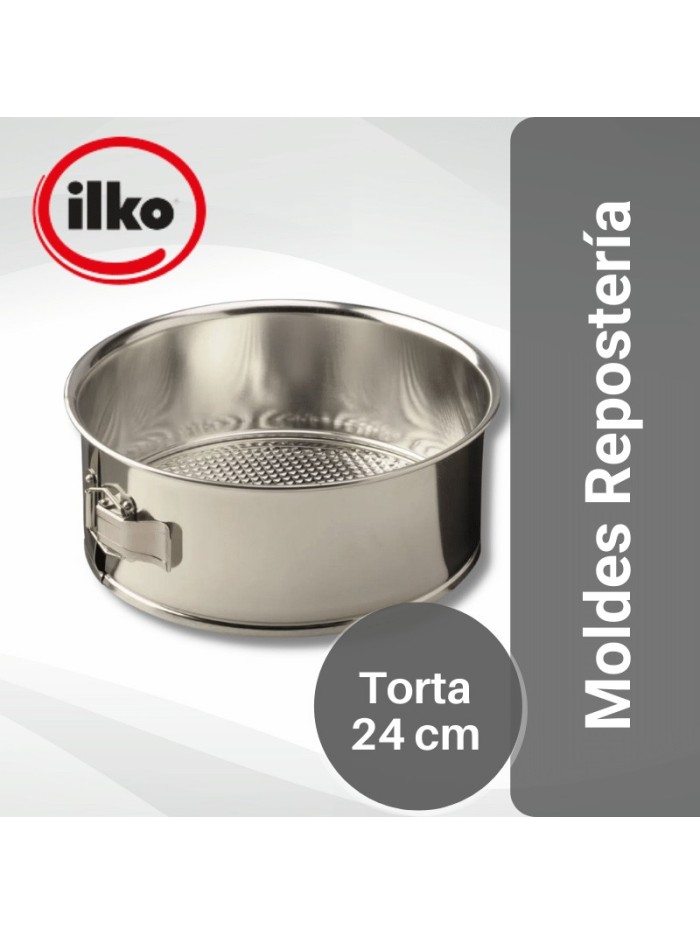 Comprar Ilko Molde Torta 24 cm Acero Estañado Desmontable Mayorista al Mejor Precio!