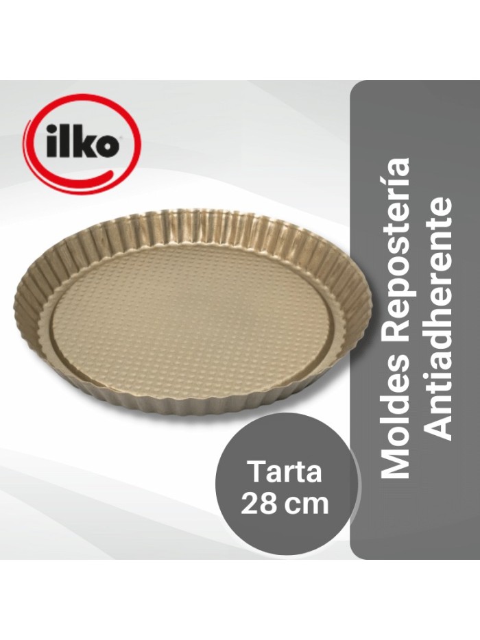 Comprar Ilko Molde Tarta 28 cm Kuchen Pizza Linea Gold Antiadherente Mayorista al Mejor Precio!