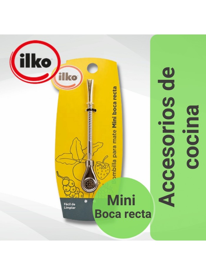 Comprar Ilko Bombilla Niquelada Mini Recta Mayorista al Mejor Precio!