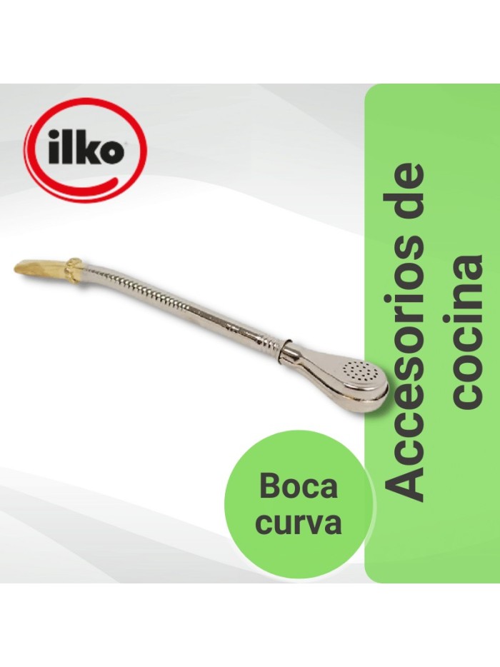 Comprar Ilko Bombilla Niquelada Boca Curva Barrilito Mayorista al Mejor Precio!