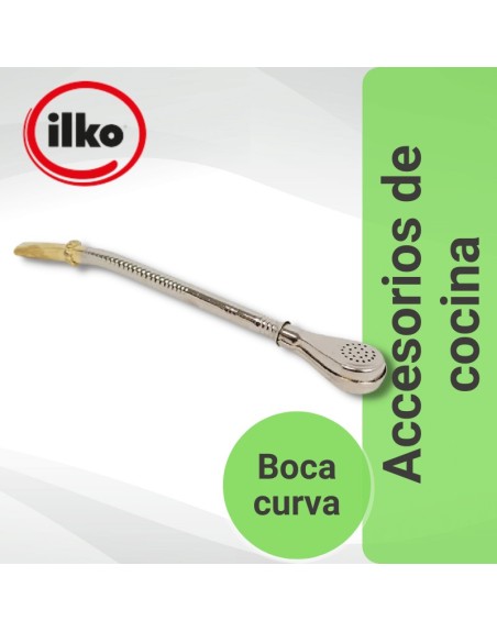 Comprar Ilko Bombilla Niquelada Boca Curva Barrilito Mayorista al Mejor Precio!