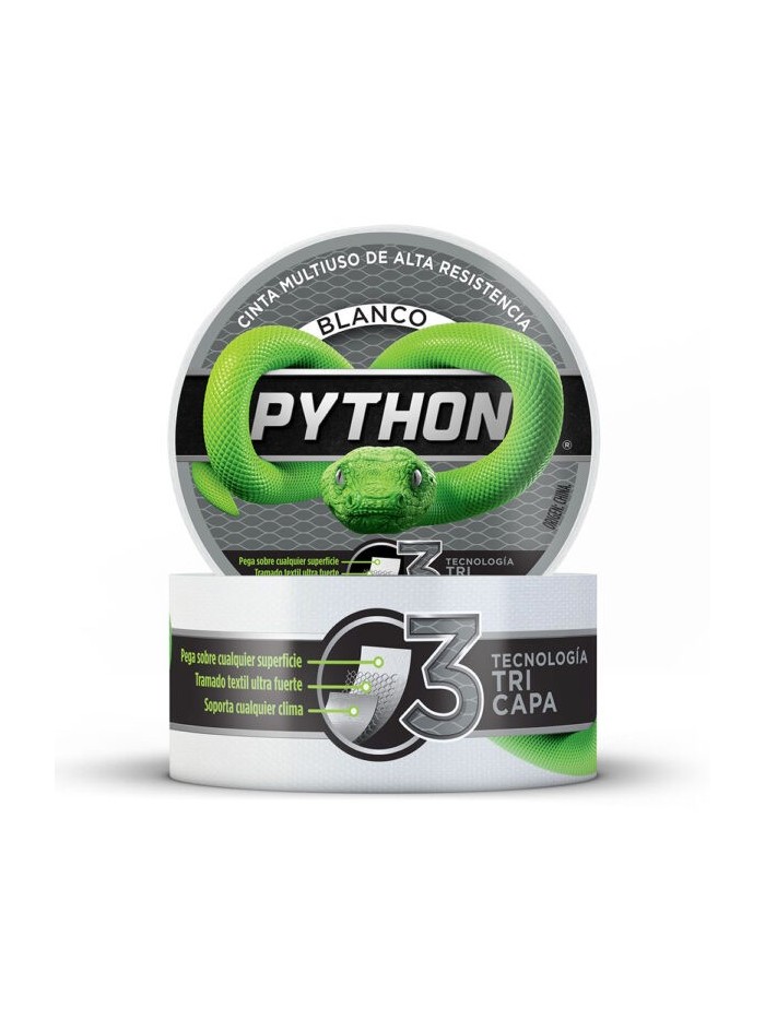 Comprar Python Cinta Multiusos Alta Resistencia Blanca 18 Mayorista al Mejor Precio!