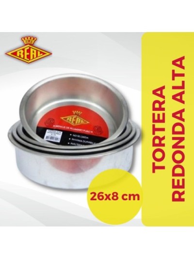 Comprar Aluminio Real Tortera Alta Nº26 -26 cm x 8 cm Mayorista al Mejor Precio!